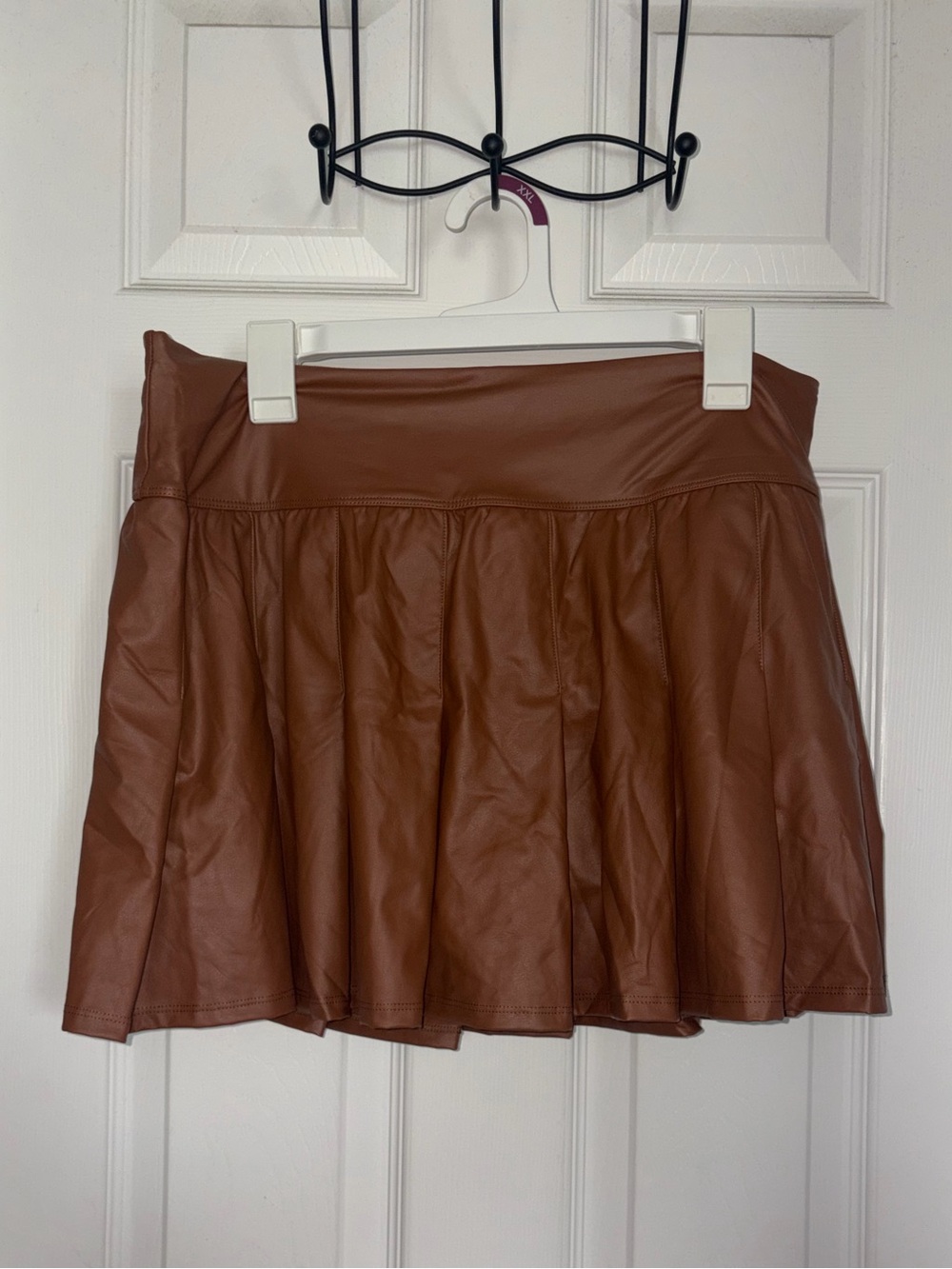 Offline by Aerie Faux Leather Pleated Mini Skirt